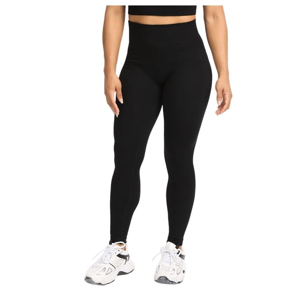 Leggings de entrenamiento para mujer: color liso, cintura elástica, poliéster, corte ajustado, pantalones deportivos informales de verano para correr/yoga, tallas S-M-L