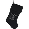 thumbnail image 2 of Velvet Christmas Stocking Screen Printed, "Shimmer Christmas Tree", 2 of 5