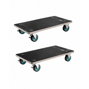 KFFKFF Furniture Mover, Supports up to 551 lbs, Equipped with 4 Quiet TPR Wheels, Rectangular Versatile Flat Transporter for Piano, Sofa, Washing Machine, Refrigerator, Pack of 2, Black