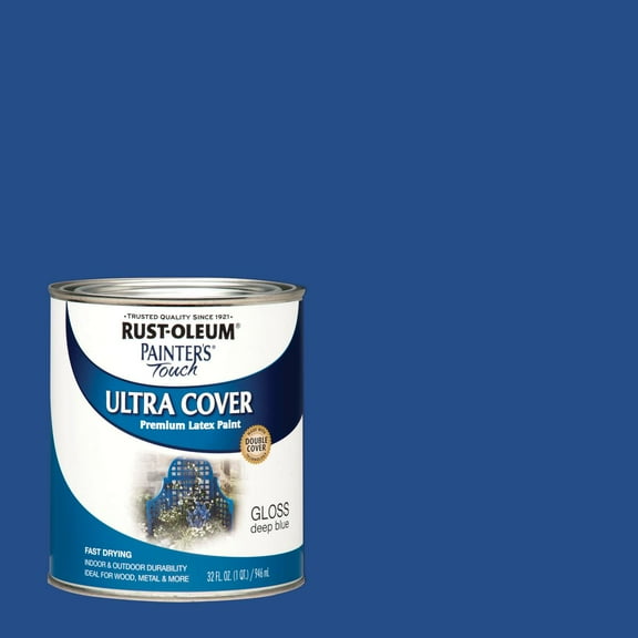 Deep Blue, Rust-Oleum Painter's Touch Ultra Cover Gloss, Quart, 2 Pack