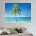 thumbnail image 4 of Nawypu  Wall Art Canvas Painting Palms and   Beach With Palm Trees on White Beaches and Blue Oceans Picture Poster Print Framed and Stretched Ready to Hang for Living Room 40x30inch, 4 of 7
