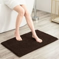 thumbnail image 2 of Bathroom Rugs Chenille Bath Rug Soft Short Plush Bath Mat Soft Shower Mat Water Absorbent Shower Mat Quick Dry Machine Washable(Chocolate,16" x 24"), 2 of 7