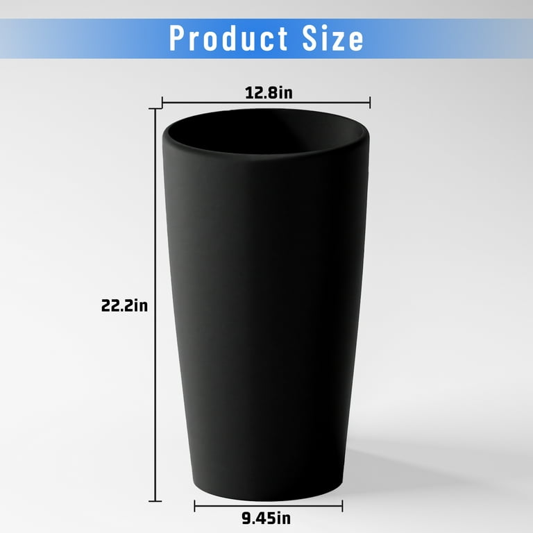 SnugNiture Modern Outdoor Planter, 22-Inch Black, 2-Pack photo 6
