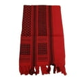 thumbnail image 2 of Duoif Womens Winter Scarves, Arab Plaid Fringe Lightweight Scarf Cotton Head Neck Scarf with Tassel for Outdoor Camping Accessory Unisex Scarf for Women Red2, 2 of 4