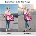 thumbnail image 4 of Flower Women's Large Weekend Travel Bag Moving Canvas Handbag Thick Double Layer Beach Weekend Travel Unisex Hospital Maternity Delivery with Toiletry Waterproof, 4 of 5