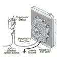 thumbnail image 5 of Dual 10-11 Inch 90w Radiator Electric Fans Adjustable Thermostat Switch Kit, 5 of 7