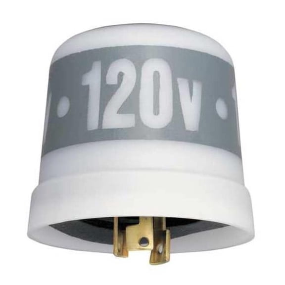 HID, Incandescent Photocontrol, 1,800 W, Gray/White, 90 sec Max, 30 sec Min