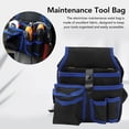 thumbnail image 3 of Tool Electrician Waist Bag Maintenance Tool Organizer Waterproof Oxford Cloth Multi Pockets Utility Tool Storage Pouch, 3 of 8