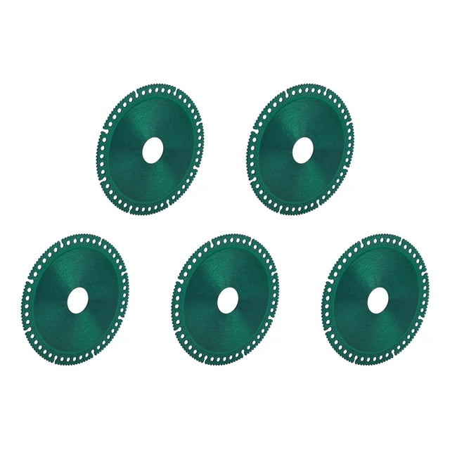 Hoja De Sierra De Corte, Hoja De Sierra Circular Duradera 5 Piezas Verde Para Madera Contrachapada Para Tablero Compuesto