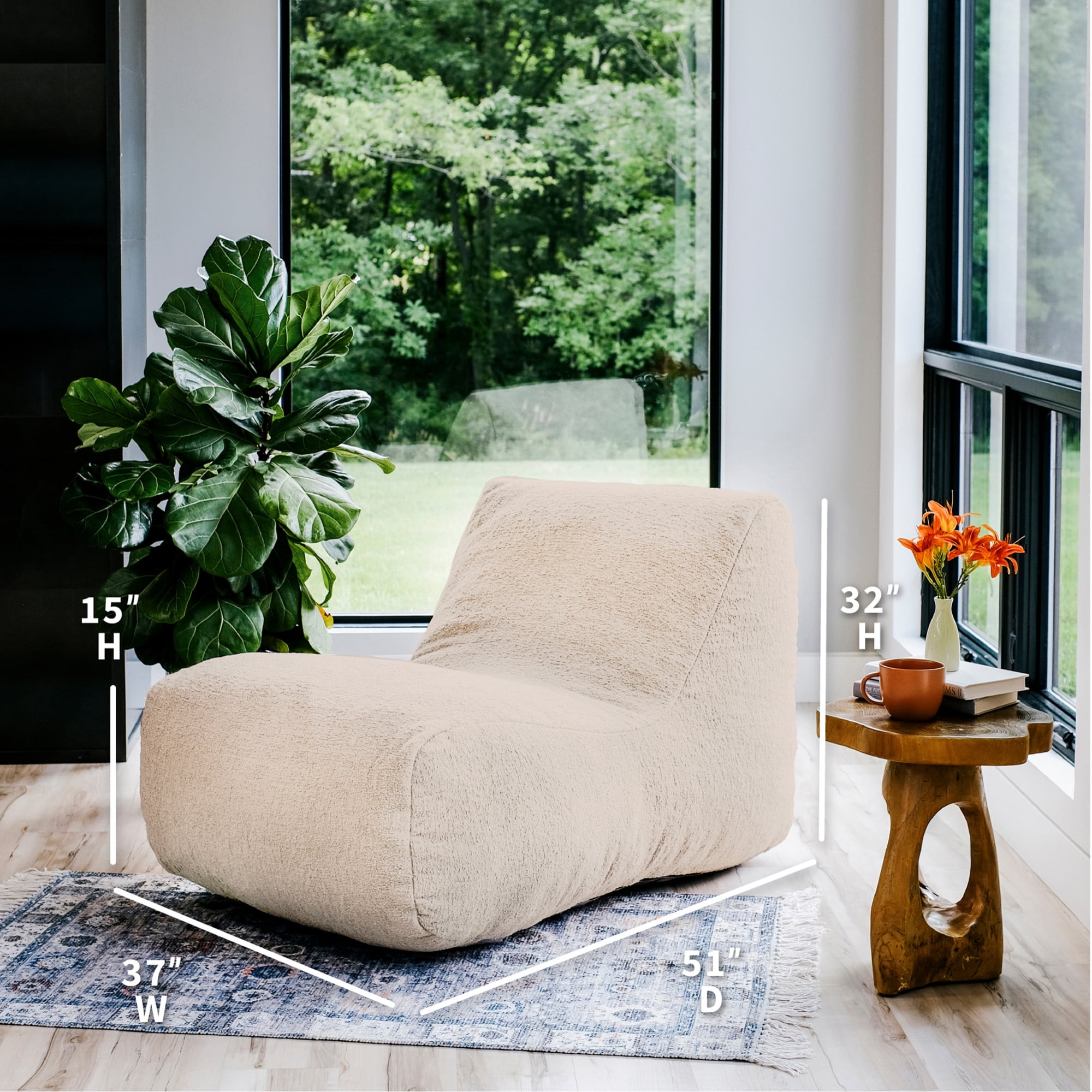 Big Joe Modora Bean Bag Lounger, Living Room and Gaming Seat