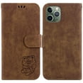 thumbnail image 2 of Compatible avec iPhone 11 Pro Max Étui Portefeuille à Rabat Mignon en Relief Tiger avec Porte-Cartes, 2 of 5