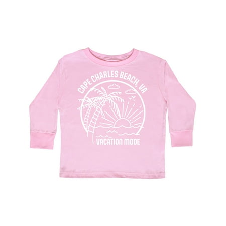 

Inktastic Summer Vacation Mode Cape Charles Beach Virginia Gift Toddler Boy or Toddler Girl Long Sleeve T-Shirt