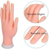 Nail Practice Hand Mannequin Soft Training Finger for Manicure Beginners