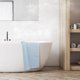 thumbnail image 3 of 100% Algodón Textura Baño Toallas - Juego de 4 Suave y Grueso Absorbente Gofre  Tejido Toallas 27 x 54 Pulgadas Perfecto para Diario Uso Azul Spa, 3 of 8