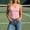 Pink, variant on FDGIU Women's V Neck Ribbed Cropped Tank Top, Wide Strap Stretch Knit Slim Fit Sleeveless Camisole for Summer Sports Daily Street Layering