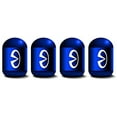 thumbnail image 3 of 4 Pcs Nouveaux Capuchons de Valve de Pneu Auto Capuchon de Tige de Roue de Pneu avec Capuchons d'Emblème de Voiture Capsule Temporelle Capuchons de Valve de Voiture (Convient i Bleu), 3 of 5