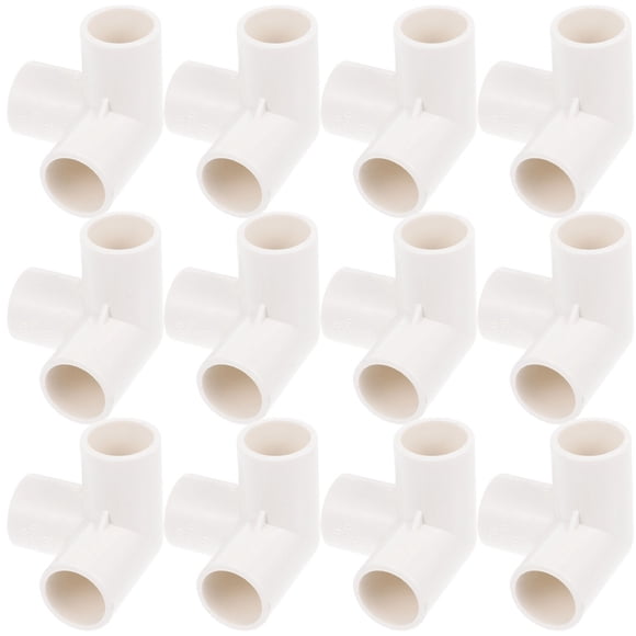 OULII 20Pcs PVC Elbow Tee 4.8X4.8X2CM for Home Plumbing and Garden Structures