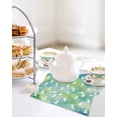thumbnail image 4 of Easter Rabbit Silhouette Kitchen Dish Towels for Drying Dishes Set of 2, Spring Bunny Blue Green Ombre Waffle Weave Microfiber Hand Tea Bathroom Towels Quick Dry & Absorbent Towel 12x12, 4 of 7