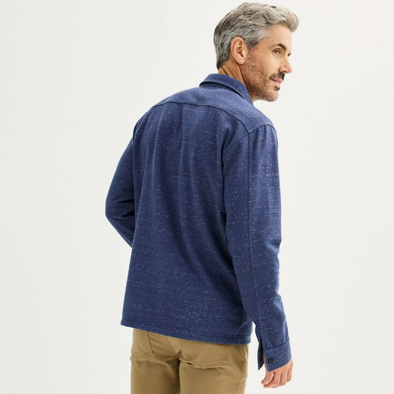 Men's Apt. 9® Fleece Shirt Jacket Color: Blue Beauty Size