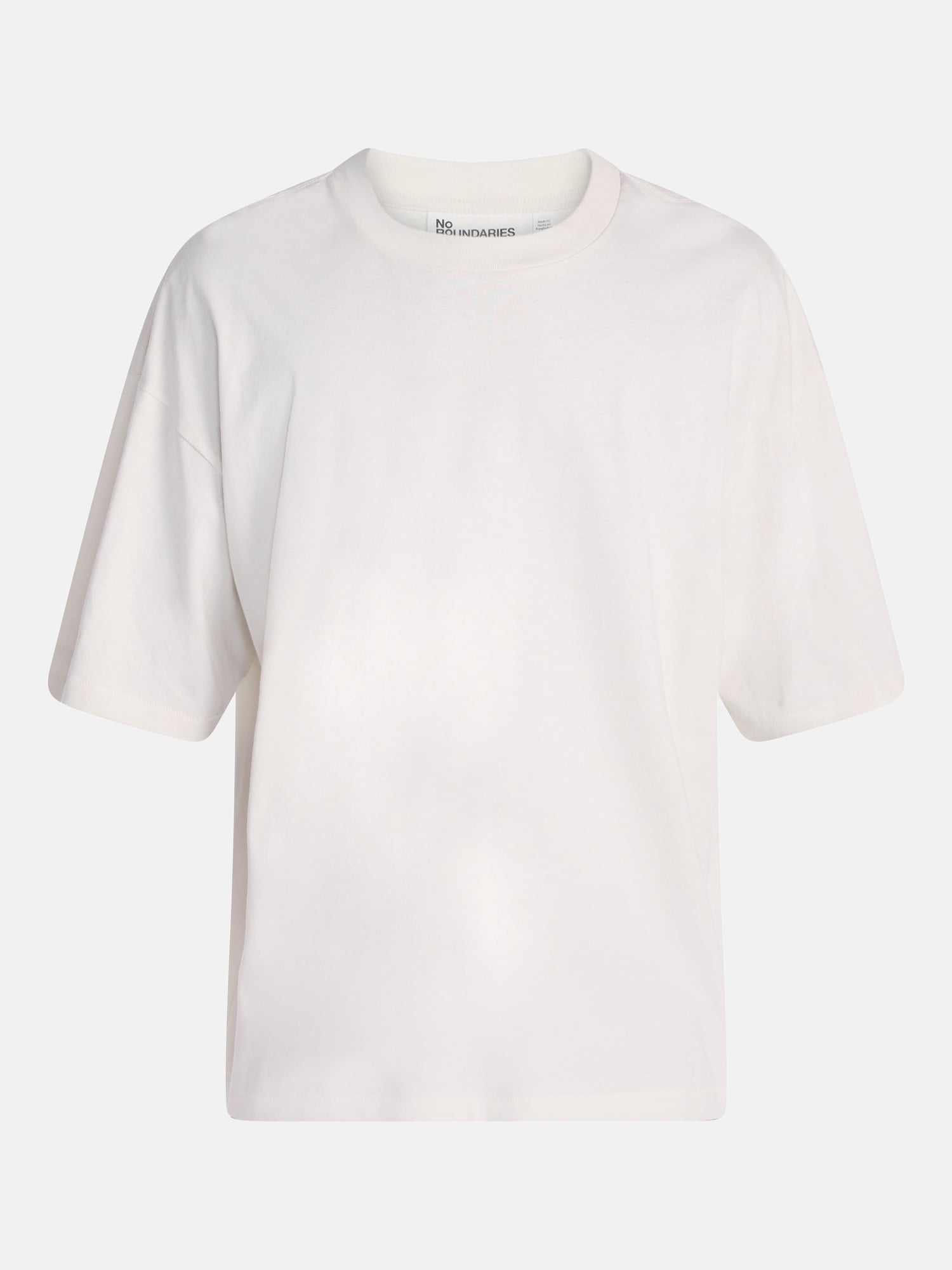 No Boundaries Men's Oversized Boxy Tee Shirt with Short Sleeves, XS-4XLT