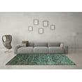 thumbnail image 3 of Ahgly Company Indoor Round Oriental Light Blue Modern Area Rugs, 7' Round, 3 of 4