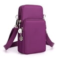 thumbnail image 1 of Bolsa tipo billetera con brazalete y monedero con cremallera cruzada para teléfono celular, 1 of 5