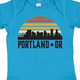 thumbnail image 4 of Inktastic Portland Oregon Skyline Retro Sunset Boys or Girls Baby Bodysuit, 4 of 5