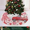 thumbnail image 6 of FMSHPON Valentine Valentine Gnome Truck Wedding Hearts Xmas Christmas Tree Skirt Stand Mat for Holiday Party Decoration Indoor Outdoor 36 inches, 6 of 6