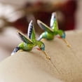 thumbnail image 3 of 1 Pairs Simulation Hummingbird Earrings Cute Hummingbird Bird Metal Stud Earrings For Women Girl Gift, 3 of 8