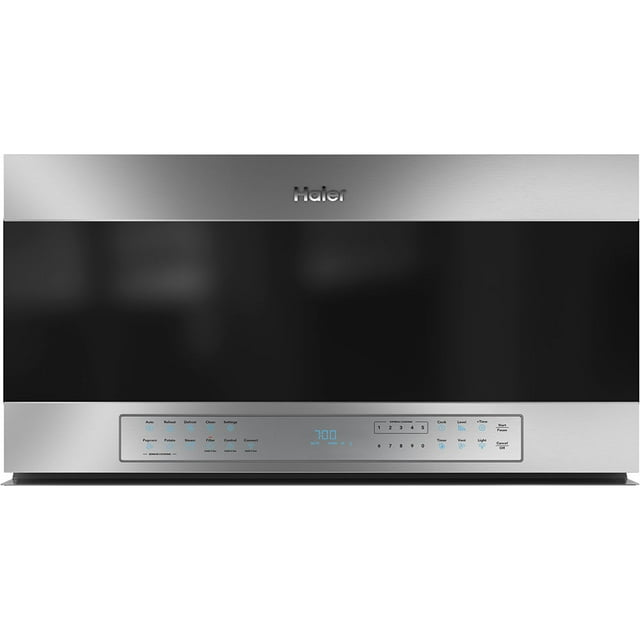 Haier Micro-Ondes Intelligent de 30 Pouces 1,6 Pi3 à Hotte Intégrée avec Wi-Fi Intégré en Acier Inoxydable - QVM7167RNCSS