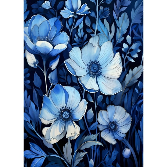 Flower Poppy 5D Diamond Art DIY Paint with Full Drill Round Diamond Gems Painting by Number Kits for Adults Art Craft Home Wall Decor 11.8x15.8inch