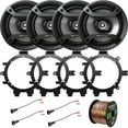thumbnail image 1 of 2 Pairs (QTY 4) of Pioneer TS-F1634R 6.5" 2-Way Slim Mount Car Audio Speakers Bundle with Speaker Wire Harnesses, Mounting Bracket Adaptors, 16 Gauge Wire (Compatible with Select 1988-Up GM Vehicles), 1 of 5
