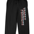 thumbnail image 2 of Transformers Red White & Blue Chrome Logo Men's Black Sleep Pajama Pants, 2 of 5