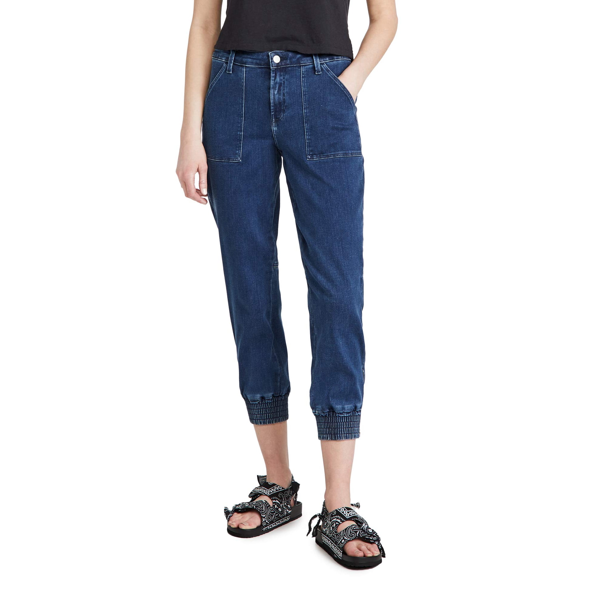 J Brand Women s Arkin Zip Ankle Joggers Intrepid Blue 25 Walmart