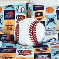thumbnail image 4 of Chezmoi Collection 4-Piece Kids Multi-Color My Sports Basketball Baseball Football Soccer Microfiber Comforter Set, Full/Queen, 4 of 8