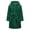 Green, variant on Boys Girls Robe Soft Hooded Flannel Bathrobes for Kids