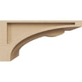 thumbnail image 3 of 6"W x 12"D x 6"H Wide Viola Rough Cedar Woodgrain TimberThane Corbel, Primed Tan, 3 of 6
