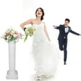 thumbnail image 3 of unbranded Roman Pillar Wedding Decor White Plastic Vase Flower Stand Elegant Design, 3 of 8