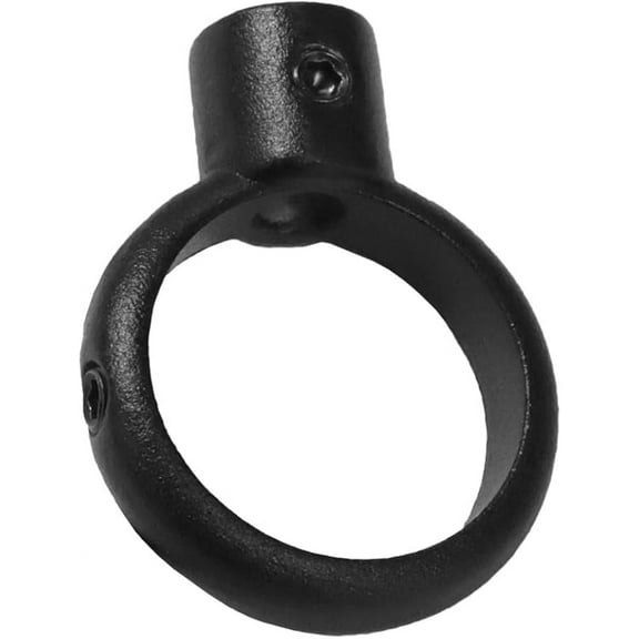 Naiture Shower Curtain Rod 1" Small Looped Ring Accessories, Black Finish