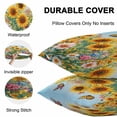 thumbnail image 4 of Waterproof Throw Pillow Covers Set of 2, 16x16 Inch Spring Yellow Sunflower Decorative Pillowcases Outdoor Pillow Slip Cushion Covers Set for Couch Tent Butterfly Floral Daisy Country, 4 of 7