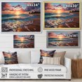 thumbnail image 4 of Designart Large Coastal Wall Art, Horizon by the Sunset Beach I , Coastal Wall art decor, Yellow Nautical & Coastal Canvas wall art, 32x24 inches, 4 of 5