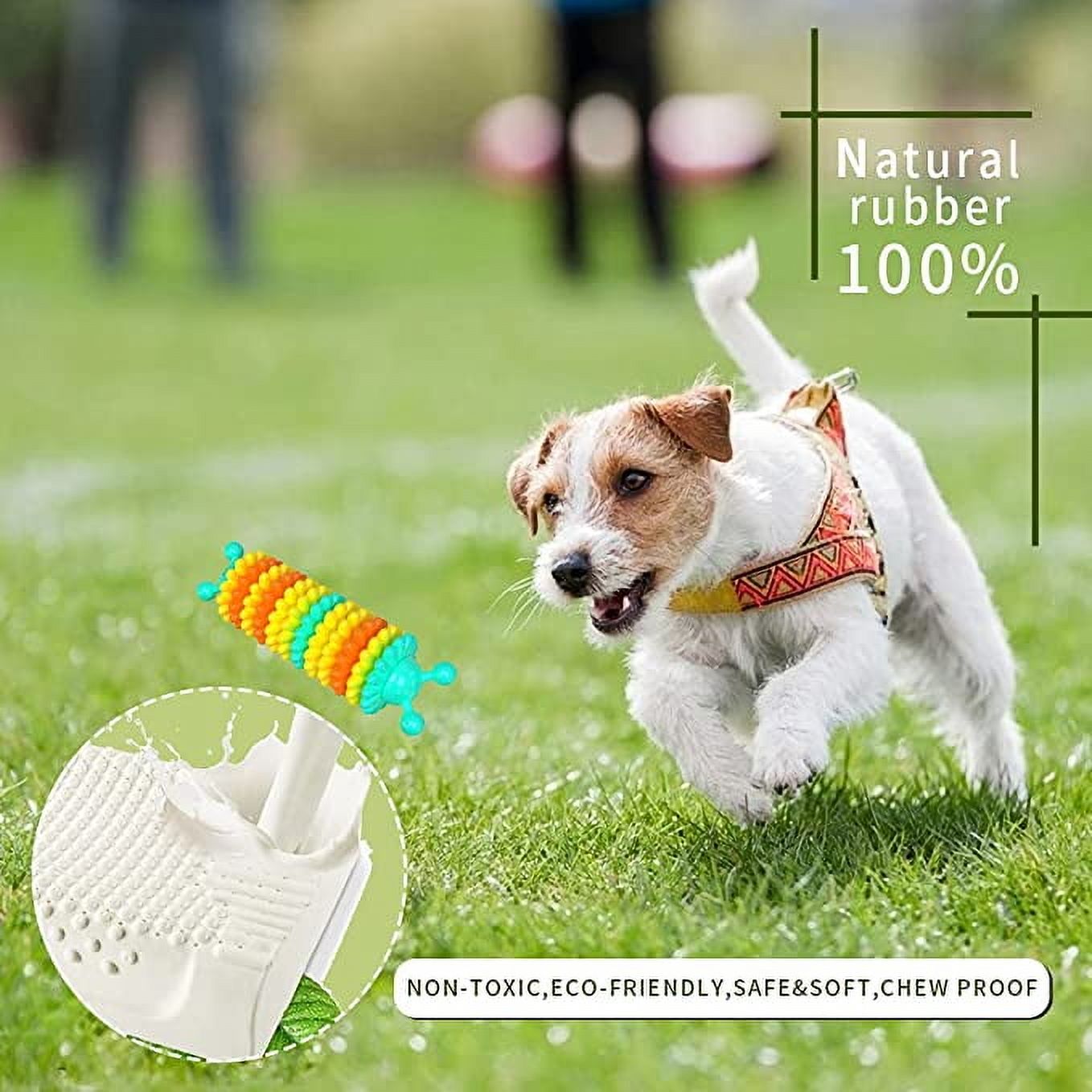 3PCS Dog Chew Toys for Aggressive Chewers Large Breed Non-Toxic Natural Rubber Durable Indestructible Dog Toy Tough Durable Puppy Chew Toy for Medium/Large Dogs