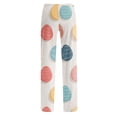thumbnail image 5 of Easter Plus Size Pajamas for Women Elastic Waist Bunny Egg Print Loungewear Drawstring Festival Lounge Pants Wide Leg Cute Sleep with Pockets Pajama Pants, #458 Beige XXL, 5 of 6