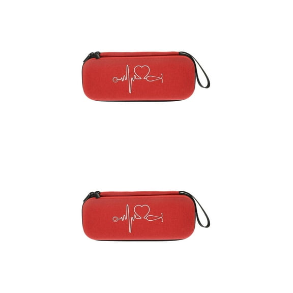 2 Pcs Stethoscope Hard Case for Nurses Red Stethoscopes Student