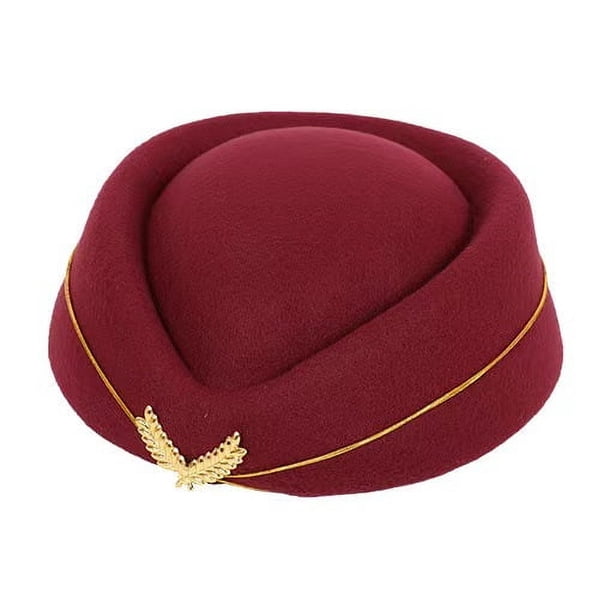 Boina retro de azafata, gorro de lana tipo pintor versátil para otoño e invierno para mujer