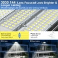 thumbnail image 6 of MUCH 16000W Solar Street Light with Dual Solar Panels,50000mAh Outdoor Security Flood Lights,Large LED,IP67 Dusk to Dawn for Parking Lot,Patio,Courtyard, 6 of 11