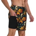 thumbnail image 2 of Sigee Halloween Skull Print Mens Swim Trunks with Compression Liner Quick Dry Swim Stretch Beach Shorts with Pockets,S-3XL, 2 of 7