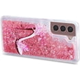 thumbnail image 6 of Case for Samsung S24+ Plus, Galaxy S24+ Plus Case Cute Pink Glitter Luxury Sparkle Liquid for Girls Women Quicksand Clear Soft TPU Protective Case for Samsung Galaxy S24+ Plus Pink High Heel, 6 of 7