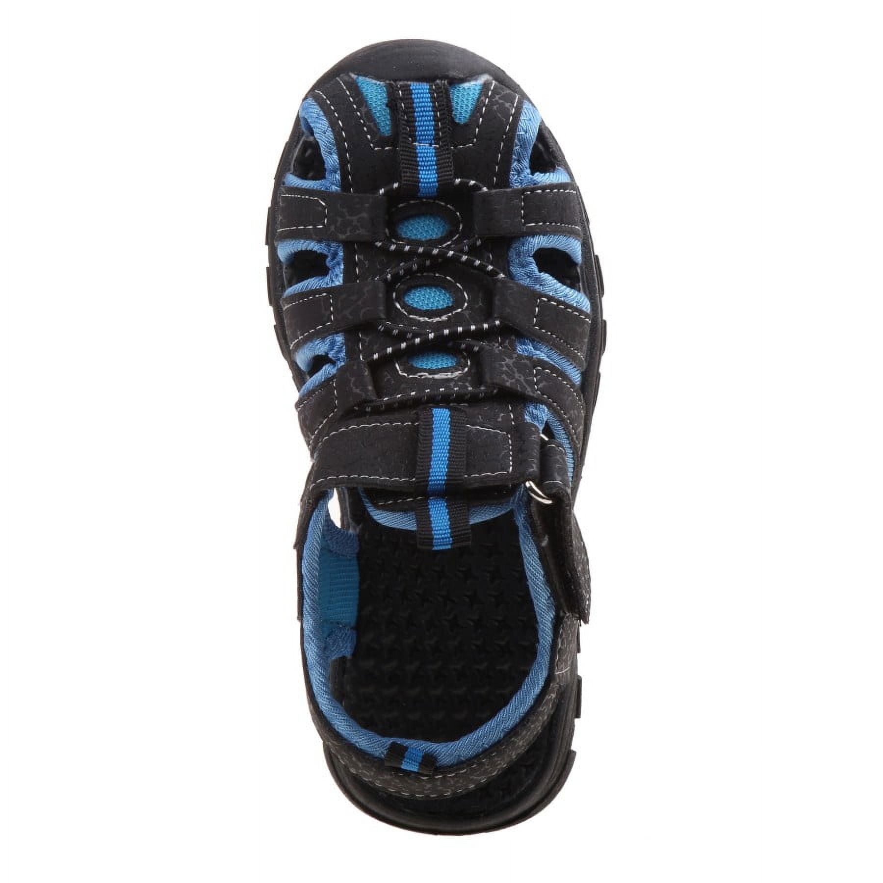 Rugged Bear Boy Closed Toe Kids Sport Sandals, Black Blue, 1