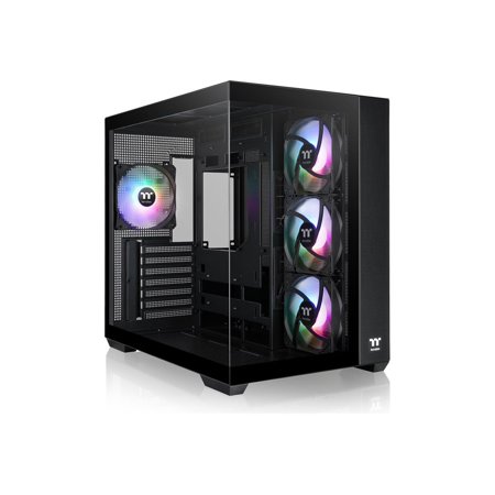 Thermaltake View 380 TG ARGB Black ATX Case; 4x120mm ARGB Fans Included; Supports Hidden-Connector Motherboard; Front & Side Dual Tempered Glass Panel; CA-1Z2-00M1WN-00; 3 Year Warranty